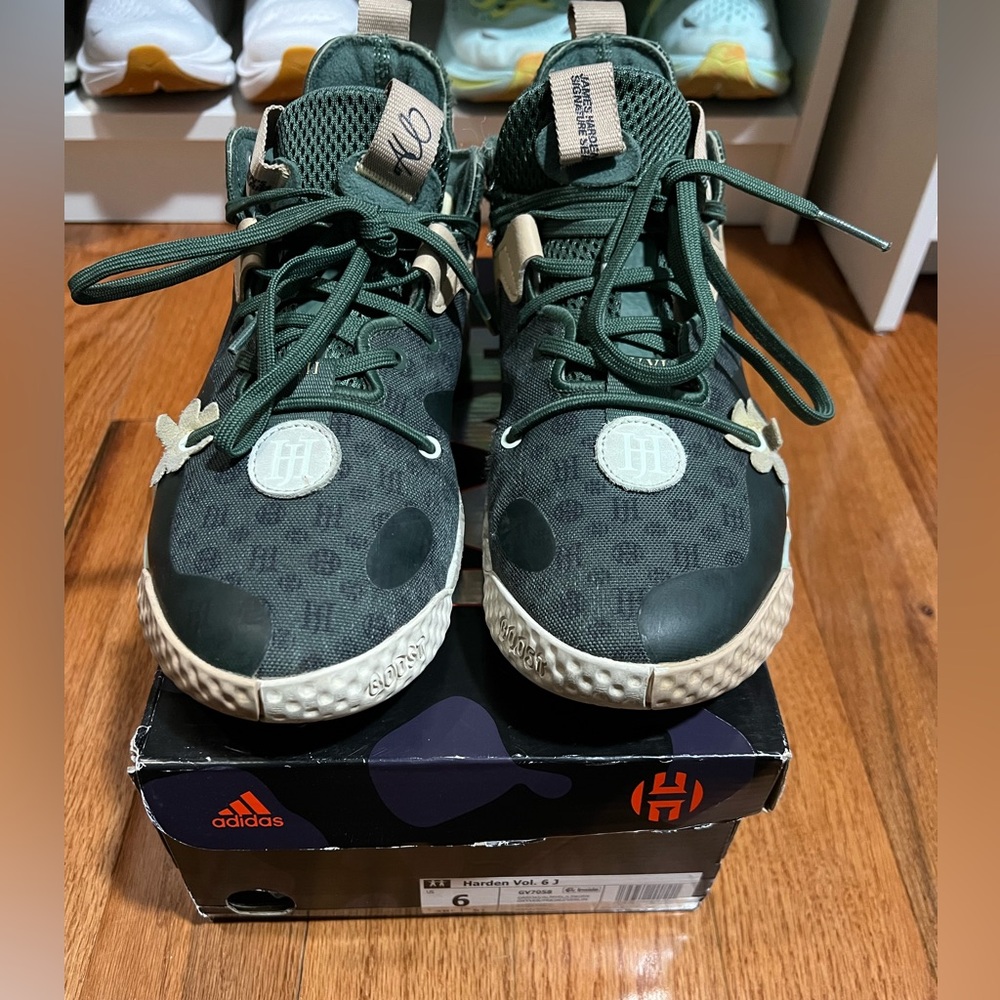 Adidas Harden Green Sneakers High-Top Athletic Shoes